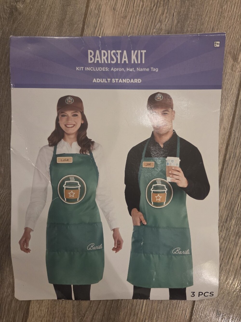 Barista-Style Green Apron and Hat Set